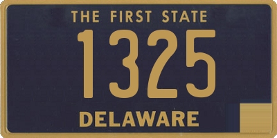 DE license plate 1325