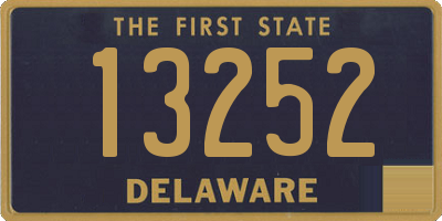 DE license plate 13252