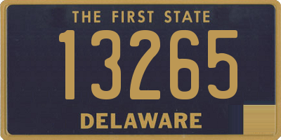 DE license plate 13265