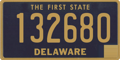 DE license plate 132680