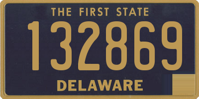 DE license plate 132869