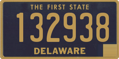 DE license plate 132938