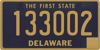 DE license plate 133002