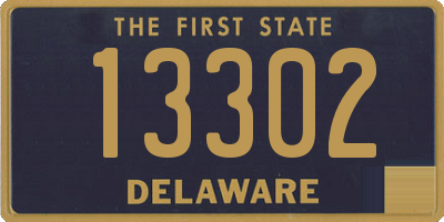 DE license plate 13302