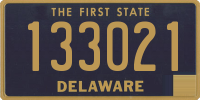 DE license plate 133021