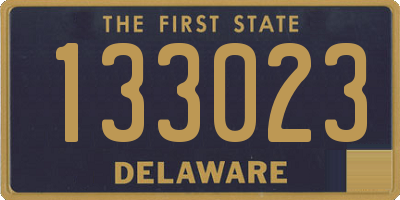 DE license plate 133023