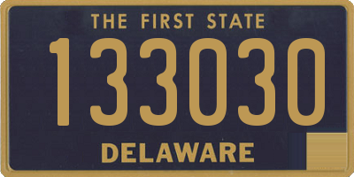 DE license plate 133030