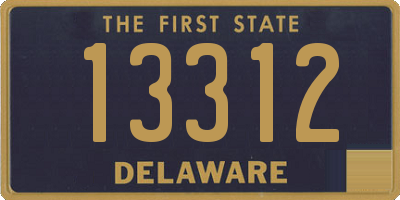 DE license plate 13312