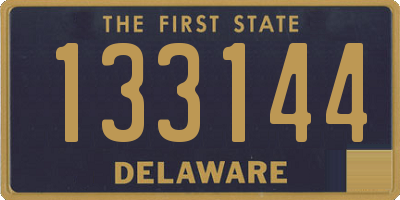 DE license plate 133144