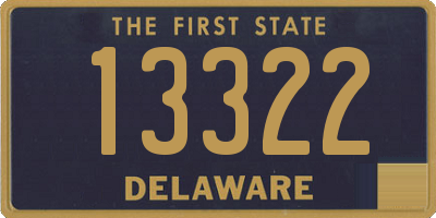 DE license plate 13322