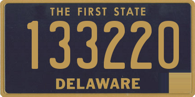 DE license plate 133220