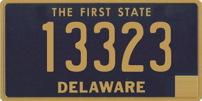 DE license plate 13323