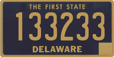 DE license plate 133233