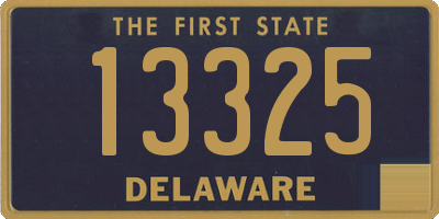 DE license plate 13325