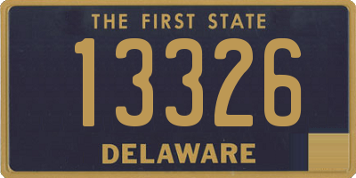 DE license plate 13326