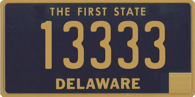 DE license plate 13333