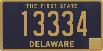 DE license plate 13334