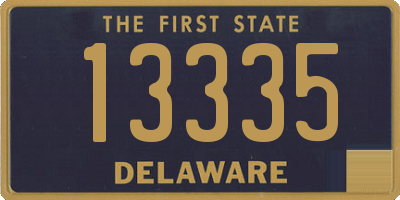 DE license plate 13335