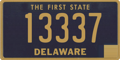 DE license plate 13337