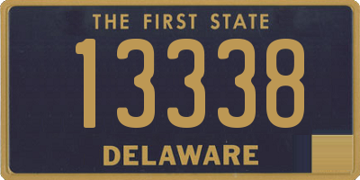 DE license plate 13338