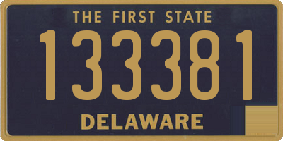 DE license plate 133381