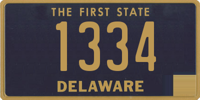 DE license plate 1334