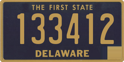 DE license plate 133412