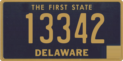 DE license plate 13342