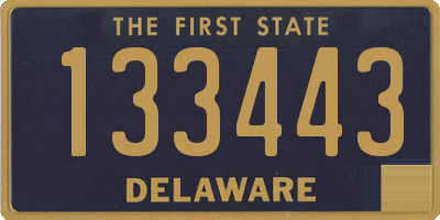 DE license plate 133443