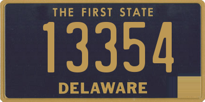 DE license plate 13354