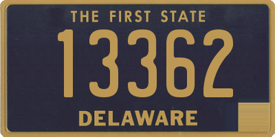 DE license plate 13362