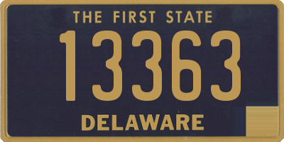 DE license plate 13363
