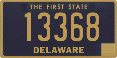 DE license plate 13368