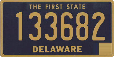 DE license plate 133682