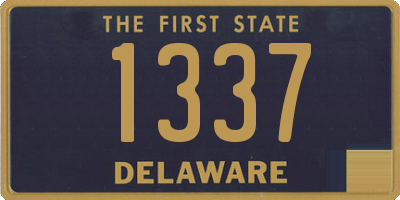 DE license plate 1337