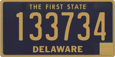 DE license plate 133734