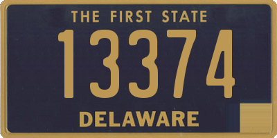 DE license plate 13374