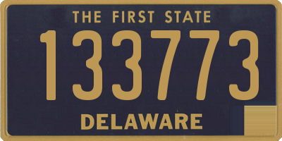 DE license plate 133773