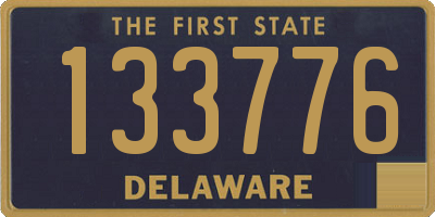 DE license plate 133776