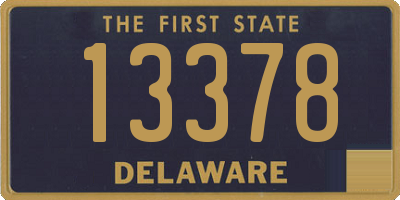 DE license plate 13378