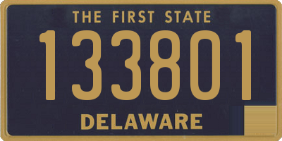 DE license plate 133801