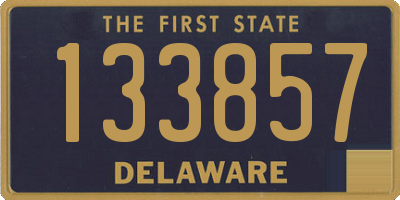 DE license plate 133857