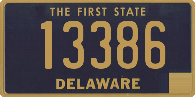 DE license plate 13386