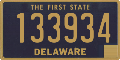 DE license plate 133934