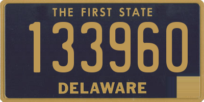 DE license plate 133960