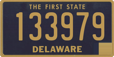 DE license plate 133979