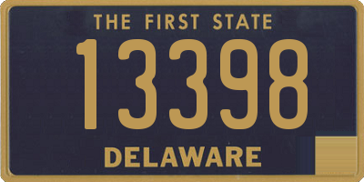 DE license plate 13398