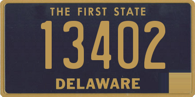 DE license plate 13402