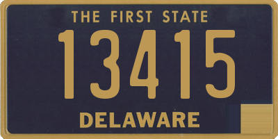 DE license plate 13415