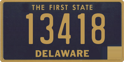 DE license plate 13418